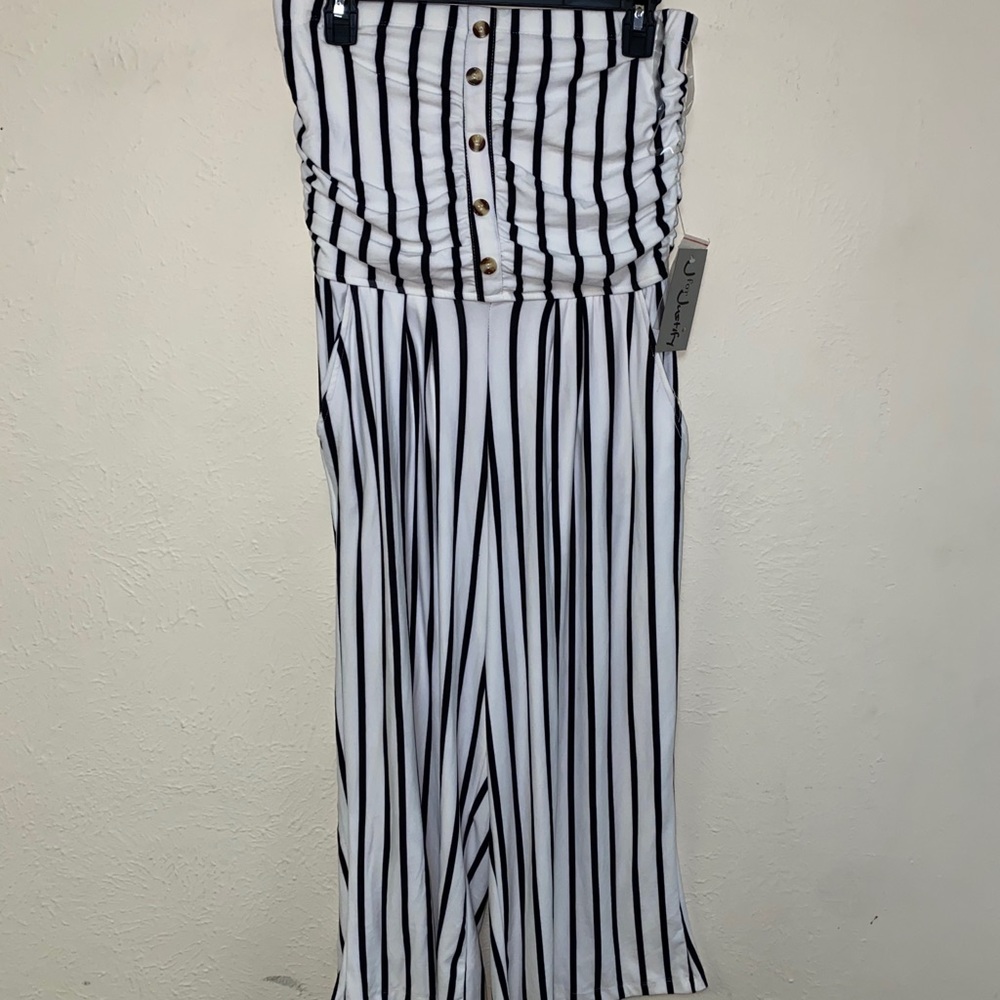 Strapless Stripped Jumpsuit J for Justify